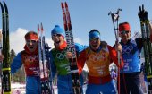 Российские лыжники завоевали серебряные медали в эстафете